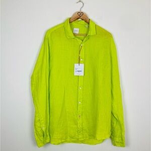 Swims linen “Amalfi” button front linen shirt in citron. Size XL. New with tags.